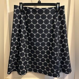 NWT Renee C Maybell Lace Detail‎ Skirt medium navy